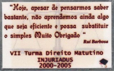 Homenagem Turma 2005
