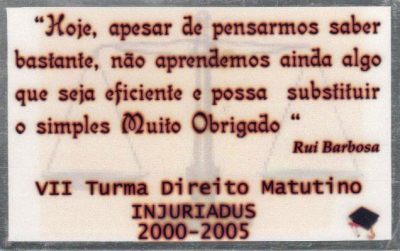 Homenagem Turma 2005